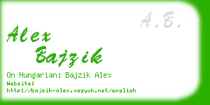 alex bajzik business card